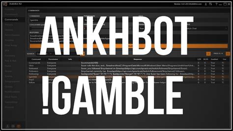 Does anybody know how to set up gamble commands with.